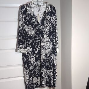 Black and White Floral Dress